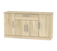 Ready Assembled 2 U Windsor 4 Door 1 Drawer Wide Unit (Ready Assembled) in Light Oak Ready Assembled 2 U Light Oak
