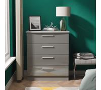 Ready Assembled 2 U Windsor 4 Drawer Chest (Ready Assembled) in Dark Grey Ready Assembled 2 U Dark Grey