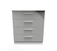 Ready Assembled 2 U Windsor 4 Drawer Chest (Ready Assembled) in Light Grey Ready Assembled 2 U Light Grey