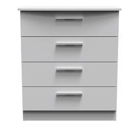 Ready Assembled 2 U Windsor 4 Drawer Chest (Ready Assembled) in Mid Grey Ready Assembled 2 U Mid Grey