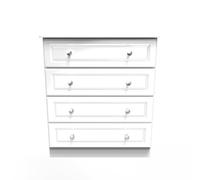 Ready Assembled 2 U Windsor 4 Drawer Chest (Ready Assembled) in White Ready Assembled 2 U White