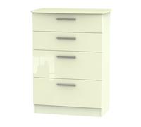 Ready Assembled 2 U Windsor 4 Drawer Deep Chest (Ready Assembled) in Cream Ready Assembled 2 U Cream
