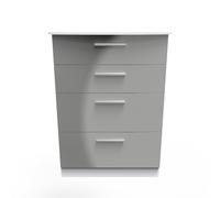 Ready Assembled 2 U Windsor 4 Drawer Deep Chest (Ready Assembled) in Light Grey Ready Assembled 2 U Light Grey