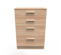 Ready Assembled 2 U Windsor 4 Drawer Deep Chest (Ready Assembled) in Light Oak Ready Assembled 2 U Light Oak