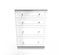 Ready Assembled 2 U Windsor 4 Drawer Deep Chest (Ready Assembled) in White Ready Assembled 2 U White