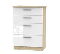 Ready Assembled 2 U Windsor 4 Drawer Deep Chest (Ready Assembled) Ready Assembled 2 U Multicolor