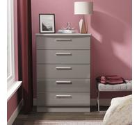 Ready Assembled 2 U Windsor 5 Drawer Chest (Ready Assembled) in Dark Grey Ready Assembled 2 U Dark Grey