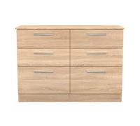 Ready Assembled 2 U Windsor 6 Drawer Wide Chest (Ready Assembled) in Light Oak Ready Assembled 2 U Light Oak