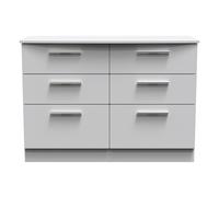 Ready Assembled 2 U Windsor 6 Drawer Wide Chest (Ready Assembled) in Mid Grey Ready Assembled 2 U Mid Grey