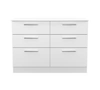Ready Assembled 2 U Windsor 6 Drawer Wide Chest (Ready Assembled) in White Ready Assembled 2 U White