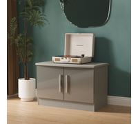 Ready Assembled 2 U Windsor Compact 2 Door TV & Media Unit (Ready Assembled) in Dark Grey Ready Assembled 2 U Dark Grey