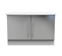 Ready Assembled 2 U Windsor Compact 2 Door TV & Media Unit (Ready Assembled) in Grey Ready Assembled 2 U Grey