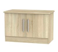 Ready Assembled 2 U Windsor Compact 2 Door TV & Media Unit (Ready Assembled) in Light Oak Ready Assembled 2 U Light Oak