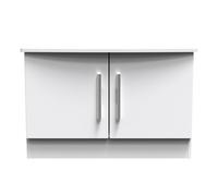 Ready Assembled 2 U Windsor Compact 2 Door TV & Media Unit (Ready Assembled) in White Ready Assembled 2 U White