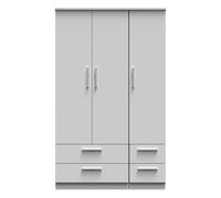 Ready Assembled 2 U Windsor Triple 2 Drawer + Drawer Wardrobe (Ready Assembled) in Mid Grey Ready Assembled 2 U Mid Grey