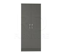 Ready assembled Classic 2 Door Wardrobe Grey