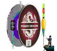 Ready-Assembled Fishing Line - 100 m Indicator Line, Sensitive Bite Indicator Float System, Fully Assembled Bobber Unit, Outdoor Fishing Tackle for Harbour Bridge River Lake Coast