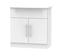 Ready Assembled Grey Matt 1 Drawer Sideboard (H)790mm (W)760mm