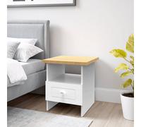 Ready Assembled Porcelain White Side Table (H)495mm (W)400mm