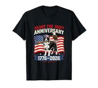 Ready for 250th Anniversary 1776-2026 4th July Border Collie T-Shirt