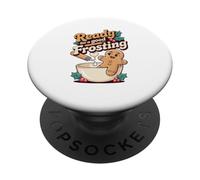 Ready for a good frosting funny adult humor gingerbread man PopSockets Adhesive PopGrip