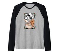 Ready for a Good Frosting Funny Adult Humor Gingerbread Man Raglan Baseball Tee