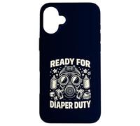 Ready For Diaper Duty New Parent Survival Humor Case for iPhone 16 Plus