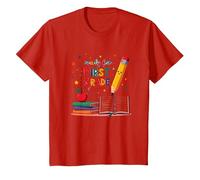 Ready for First Grade: Exciting School Adventure Begins T-Shirt, Kids, Red, 4 Years