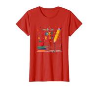 Ready for First Grade: Exciting School Adventure Begins T-Shirt, Women, Red, XS