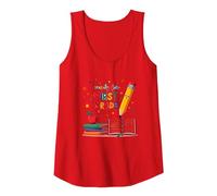 Ready for First Grade: Exciting School Adventure Begins Tank Top, Women, Red, XXL