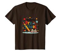 Ready for Pre School - Fun Learning Adventure Begins T-Shirt, Kids, Brown, 12 Years