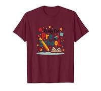 Ready for Pre School - Fun Learning Adventure Begins T-Shirt, Men, Burgundy, Medium