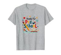 Ready for Pre School - Fun Learning Adventure Begins T-Shirt, Men, Heather Grey, 4XL
