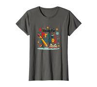 Ready for Pre School - Fun Learning Adventure Begins T-Shirt, Women, Asphalt Grey, Large