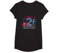 Ready for Second Grade Milestone Kids School Start T-Shirt, Girls, Black, Medium