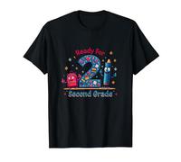 Ready for Second Grade Milestone Kids School Start T-Shirt, Men, Black, L