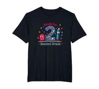 Ready for Second Grade Milestone Kids School Start T-Shirt, Men's Big and Tall, Black, 6X Tall