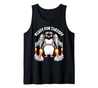 Ready for Takeoff Penguin Rocket Cute Space Design Tank Top