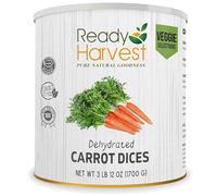 Ready Harvest Dehydrated Food - Carrots | Emergency Food | Dried Vegetables | #10 Can | 25-Year Shelf Life | 3 lbs | Cans Filled to the Top