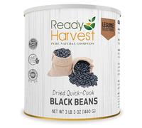 Ready Harvest - Dehydrated Whole Foods for Emergency Food Storage, Camping Supplies, and Survival Kits | Sealed Fresh in #10 Can | 25 Year Shelf Life | 1 Can | Black Beans