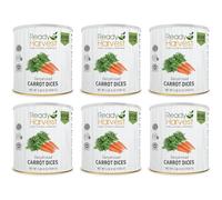 Ready Harvest - Dehydrated Whole Foods for Emergency Food Storage, Camping Supplies, and Survival Kits | Sealed Fresh in #10 Can | 20 Year Shelf Life | 6 Cans | Carrots