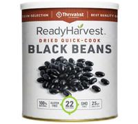 Ready Harvest - Dehydrated Whole Foods for Emergency Food Storage, Camping Supplies, and Survival Kits | Sealed Fresh in #10 Can | 25 Year Shelf Life | 1 Can | Black Beans