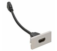 Ready Made Faceplate Module 3D HDMI 2.0 Socket Panel Mount Stub 15cm 4K@60hz