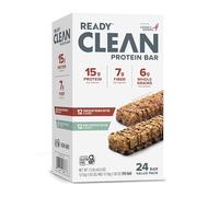 Ready Nutrition CLEAN Bar, 15g Protein for Lean Muscle Mass, 7g Fiber for Satiety, Great for Muscle Building, Muscle Recovery and Weight Loss - Variety Pack (Pack of 24)