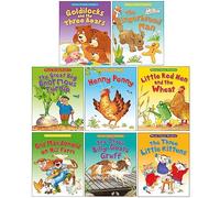 Ready Steady Readers Collection 8 Books Set By Lesley Smith (Goldilocks and the Three Bears, Gingerbread Man, Great Big Enormous Turnip, Henny Penny,Little Red Hen,Old MacDonald and his Farm & More)