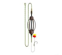 Ready Tied Feeder Rig with Bait Cage 64cm for braided Line Ready | Pre-tied assembly, 64cm for braided line, for instant setup, hassle-free fishing, sturdy construction