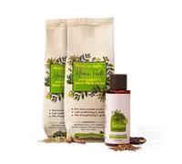 Ready-to-Apply Henna Paste & Stain Boost Hair Oil Combo - (440g + 50ml) | For Natural Hair Coloring & Moisture Boost | 100% Natural & Chemical-Free