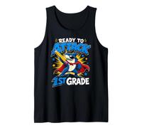 Ready to Attack 1ST Grade Funny Kids Tank Top