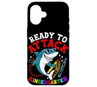 READY TO ATTACK Kindergarten Funny Shark Kindergarten Case for iPhone 16