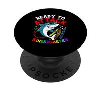 READY TO ATTACK Kindergarten Funny Shark Kindergarten PopSockets Adhesive PopGrip
